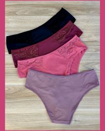 CALCA DE TACTEL COM RENDA E VIES
