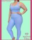 CONJUNTO FITNESS TOP E CALCA POLIAMIDA CANELADA FLEX
