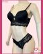 CONJUNTO TRIO DE RENDA SOUTIEN TIPO CROPPED CALCINHA CALEÇON E FIO