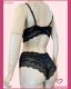 CONJUNTO TRIO DE RENDA SOUTIEN TIPO CROPPED CALCINHA CALEÇON E FIO