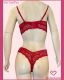CONJUNTO TRIO DE RENDA SOUTIEN TIPO CROPPED CALCINHA CALEÇON E FIO