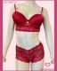 CONJUNTO TRIO DE RENDA SOUTIEN TIPO CROPPED CALCINHA CALEÇON E FIO