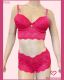 CONJUNTO TRIO DE RENDA SOUTIEN TIPO CROPPED CALCINHA CALEÇON E FIO