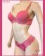 CONJUNTO TRIO PRE MOLDADO RENDA COM BOJO TACTEL PREGAS COM FIO E TANGA