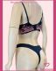 CONJUNTO TRIO PLUS SIZE COM RENDA E CORPO REFORÇADO COM FIO E TANGA