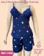 CJ BABY DOLL DE SUEDINE CANELADA COM RENDA BOJO CORTININHA