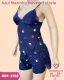 CJ BABY DOLL DE SUEDINE CANELADA COM RENDA BOJO CORTININHA