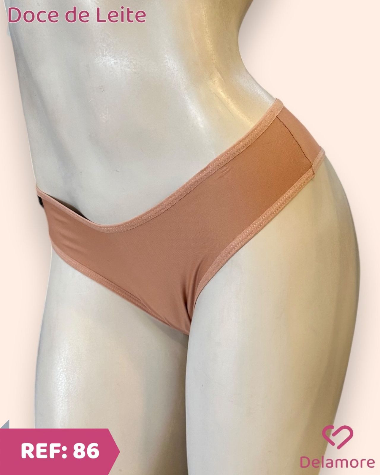 TANGA DE TACTEL LISA COM VIES
