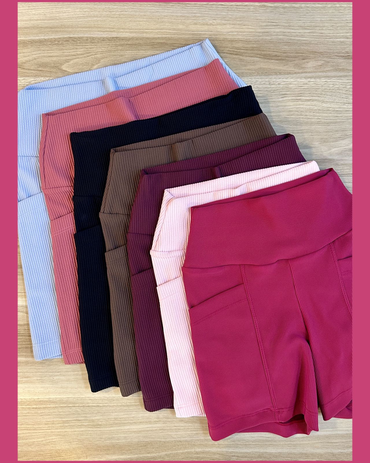 SHORT FITNESS CANELADA COM BOLSO